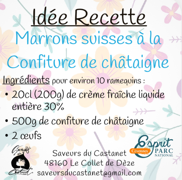 Idée Recette - Marrons suisses à la Confiture de châtaigne