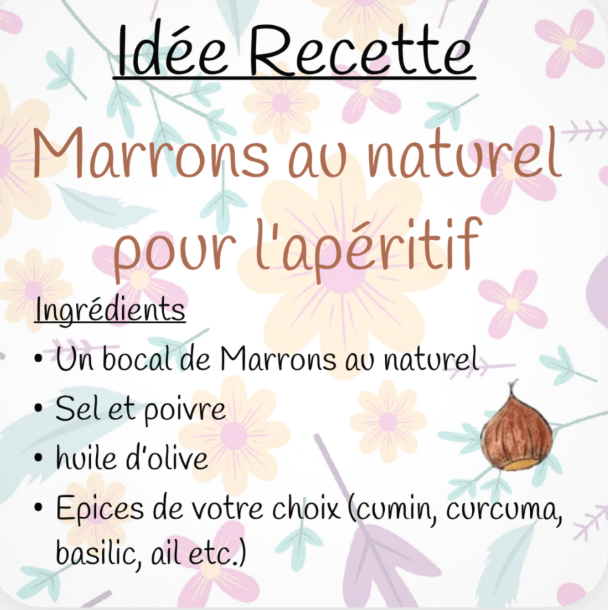 Idée recette - Marrons au naturel pour l'apéritif