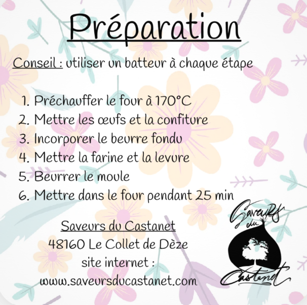 Idée recette - Mœlleux à la Confiture de Châtaigne